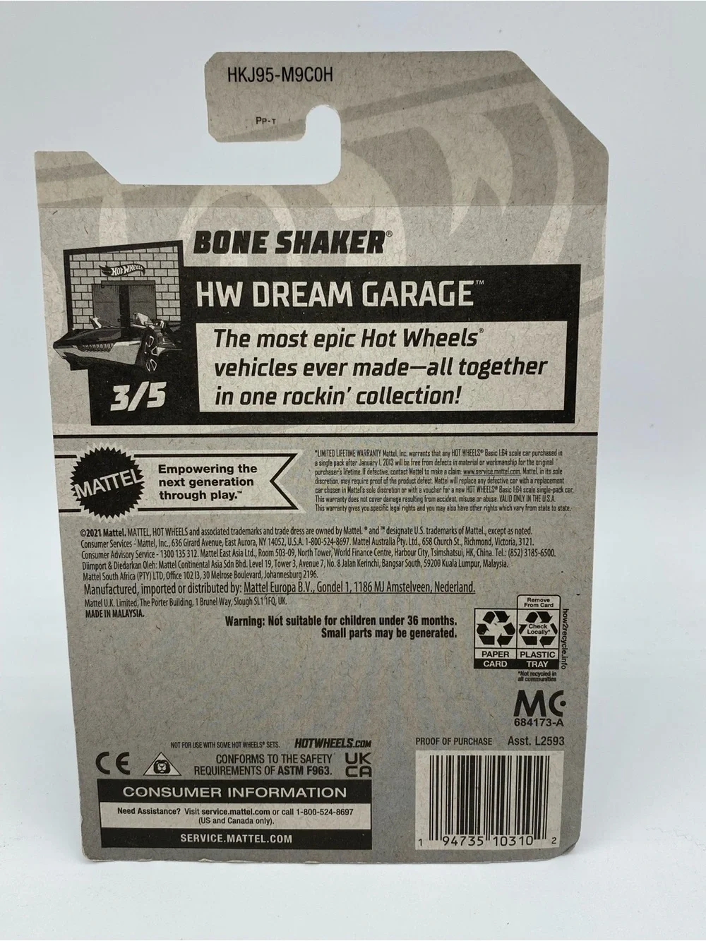 Hot Wheels Bone Shaker, HW Dream Garage 3/5 [red] 60/250
